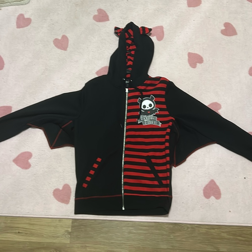 Hot topic Skelanimals zip up sweater